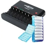 Panasonic eneloop Standard HR-3UTGB 8 St&uuml;ck AA Mignon Akkus und Ansmann...