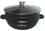 4 in 1 Tajine Topf mit Silikongriffe &oslash;28 cm Garer Dampfgarer Schwarz Induktion