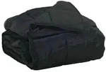 vidaXL Sommerdecke Schwarz 135 x 200 cm Satin und Mikrofaser