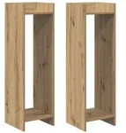 vidaXL Pflanzenst&auml;nder mit Regal 2 pcs Artisan-Eiche 30 x 30 x 100 cm