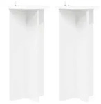 vidaXL Pflanzenst&auml;nder 2 pcs Wei&szlig; &Oslash;40 x 80 cm Holzwerkstoff