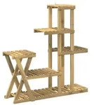 vidaXL Pflanzenst&auml;nder Wei&szlig; 95 x 25 x 101,5 cm Massivholz Akazie