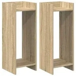 vidaXL Pflanzenst&auml;nder mit Regal 2 pcs Sonoma-Eiche 30 x 30 x 80 cm