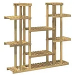 vidaXL Pflanzenst&auml;nder Wei&szlig; 123 x 25 x 114,5 cm Massivholz Akazie