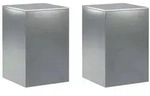 vidaXL Pflanzenst&auml;nder 2 pcs Silber 40 x 40 x 60 cm Edelstahl