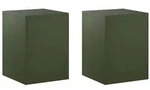vidaXL Pflanzenst&auml;nder 2 pcs Olivgr&uuml;n 30 x 30 x 40 cm Stahl