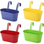 KAHEIGN 4Pcs Metall H&auml;ngende Blument&ouml;pfe, 27,5cm Blument&ouml;pfe Pflanzent&ouml;pfe