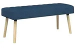 vidaXL Kanalgepolsterte Bank Blau 110 x 40 x 46 cm Stoff