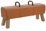 vidaXL Sitzbank Braun 110 x 30 x 45 cm Echtleder