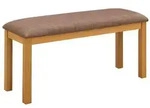 vidaXL Esstischbank 95 x 32 x 45 cm Massivholz Eiche Grau