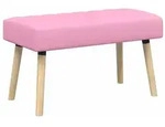 vidaXL Kanalgepolsterte Bank Rosa 80 x 40 x 46 cm Stoff