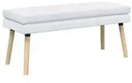 vidaXL Doppellagige Bank Wei&szlig; 110 x 40 x 47 cm Stoff