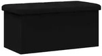 vidaXL Klappbare Aufbewahrungsbank Schwarz 180 kg 80 L 77 x 38 x 38 cm