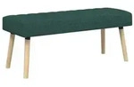 vidaXL Kanalgepolsterte Bank Dunkelgr&uuml;n 110 x 40 x 46 cm Stoff