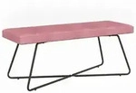 vidaXL Bank Uni Rosa 110 x 40 x 45 cm Samt