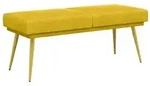 vidaXL Doppellagige Bank Gelb 120 x 45 x 46 cm Samt