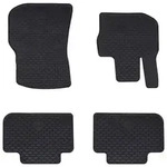 vidaXL Autofu&szlig;matte 4 pcs Schwarz Gummi