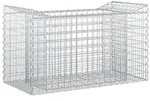 vidaXL Gabionen-Hochbeet Silber