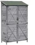 vidaXL Garten Shed Grau 106 x 56 x 176,5 cm Holzwerkstoff
