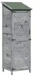 vidaXL Garten Shed Grau 59,5 x 56 x 176,5 cm Holzwerkstoff