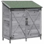 vidaXL Garten Shed Grau 106 x 56 x 113,5 cm Holzwerkstoff