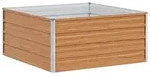 vidaXL Hochbeet Hellbraun 100 x 100 x 45 cm Verzinkter Stahl