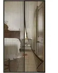 Insektenschutzvorhang Magnet T&uuml;r Balkont&uuml;r Schwarz 95x210cm