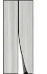 Fliegengitter T&uuml;r Insektenschutz Magnet Klebemontage 90x205 cm Schwarz