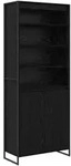 vidaXL Hohe Schr&auml;nke 2 pcs Schwarz Eichen-Optik 79 x 36 x 200 cm