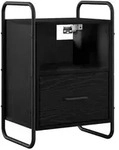 vidaXL H&auml;ngender Nachttisch Schwarz Eichen-Optik 40 x 30 x 60 cm
