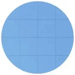 vidaXL Pool Bodenschutzmatte 16 stk. &Oslash; 235 cm Rund EVA-Schaum Blau