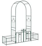 vidaXL Gartenbogen mit Schloss Gr&uuml;n 203 x 50 x 218 cm