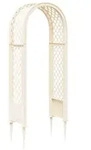 vidaXL Rosenbogen mit Spitzen Wei&szlig; 97 x 43 x 218 cm PP