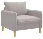 vidaXL XL-Sessel Hellgrau Boucl&eacute;