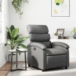 vidaXL Relaxsessel Grau Kunstleder