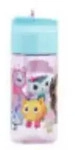 Wasserflasche mit Strohhalm f&uuml;r Kinder Gabby`s Dollhouse 430 ml Rosa-Blau