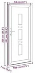 vidaXL Vordert&uuml;r Anthrazit 108 x 208 cm PVC
