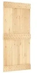vidaXL Schiebet&uuml;r NARVIK Nat&uuml;rlich und Schwarz 100 x 210 cm (213,5 cm)