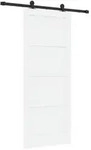 vidaXL Schiebet&uuml;r ORKDAL Wei&szlig; 83 x 202 cm Massives Kiefernholz