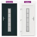 vidaXL Vordert&uuml;r Anthrazit 88 x 200 cm PVC