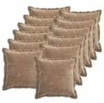 vidaXL Kissenbezug 12 pcs HOUTEN Braun 50 x 50 cm Chenille-Stoff