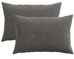 vidaXL Kissenbezug 2 pcs ALMELO Dunkelgrau 50 x 75 cm Cord