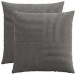 vidaXL Kissenbezug 2 pcs ALMELO Dunkelgrau 55 x 55 cm Cord