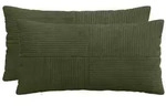 vidaXL Kissenbezug 2 pcs ALMELO Gr&uuml;n 40 x 80 cm Cord