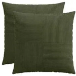 vidaXL Kissenbezug 2 pcs ALMELO Gr&uuml;n 60 x 60 cm Cord