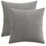 vidaXL Kissenbezug 2 pcs ALMELO Hellgrau 45 x 45 cm Cord