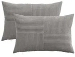vidaXL Kissenbezug 2 pcs ALMELO Hellgrau 50 x 80 cm Cord