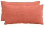 vidaXL Kissenbezug 2 pcs ALMELO Rot-Orange 40 x 70 cm Cord