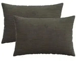 vidaXL Kissenbezug 2 pcs HEERLEN Anthrazit 40 x 60 cm Cord