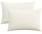 vidaXL Kissenbezug 2 pcs HEERLEN Creme 50 x 70 cm Cord
